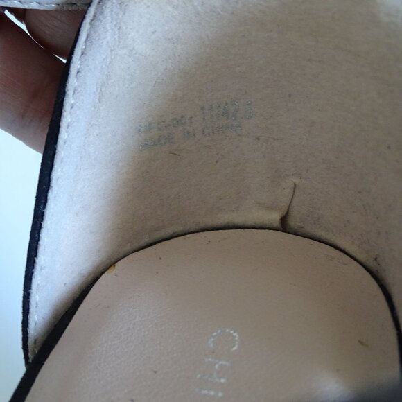 Chinese Laundry Black Suede Strappy Block Heels Sandals Women Size 11 42.5 - Picture 5 of 9